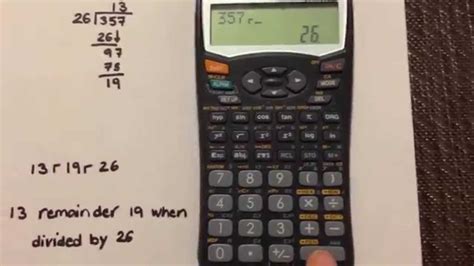 how to calculate remainder using calculator
